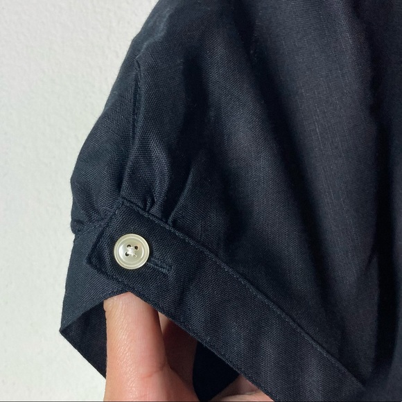 Ann Taylor linen blouse ruffle button down blouse size 14 NWT - Picture 5 of 10